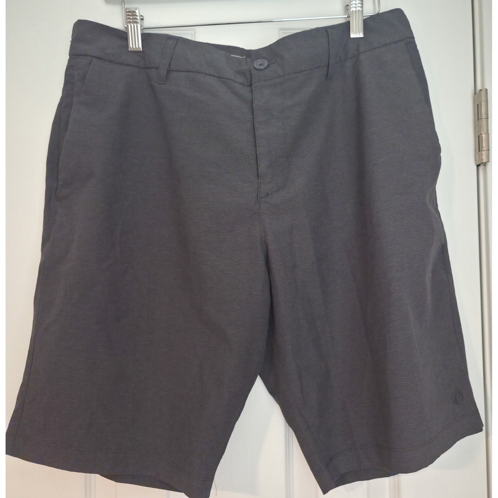 Hang Ten Mens Gray Chino Shorts Stretch Hybrid Board Shorts Surfing Size 34